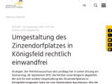 Vorschaubild: Umgestaltung des Zinzendorfplatzes in Königsfeld rechtlich einwandfrei