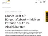 Vorschaubild: Grünes Licht für Bürgschaftsbank – Kritik an Kriterien bei Azubi-Abschiebungen