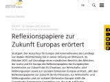 Vorschaubild: Reflexionspapiere zur Zukunft Europas erörtert