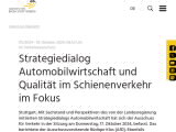 Vorschaubild: Strategiedialog Automobilwirtschaft und Qualität im Schienenverkehr im Fokus