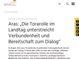 Vorschaubild: Aras: „Die Torarolle im Landtag unterstreicht Verbundenheit und Bereitschaft zum Dialog“