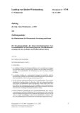 Vorschaubild: 13/4740: Die Forschungsaufgabe der baden-württembergischen Universitätskliniken vor dem Hintergrund der Tarifauseinandersetzungen für den ärztlichen und nichtärztlichen Dienst