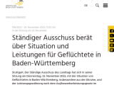 Vorschaubild: Ständiger Ausschuss berät über Situation und Leistungen für Geflüchtete in Baden-Württemberg   