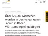 Vorschaubild: Über 120.000 Menschen wurden in den vergangenen Jahren in Baden-Württemberg eingebürgert