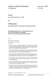 Vorschaubild: 15/6107: Beschäftigungssituation der wissenschaftlichen und nichtwissenschaftlichen Beschäftigten an den baden-württembergischen Hochschulen