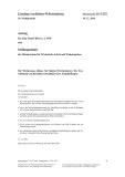 Vorschaubild: 16/1232: Die Wohnraum-Allianz für Baden-Württemberg: Die Entwicklung von Beschlussvorschlägen bzw. Empfehlungen