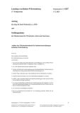 Vorschaubild: 17/4207: Aufbau der Flächendatenbank für Industrieansiedlungen in Baden-Württemberg