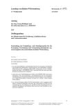 Vorschaubild: 17/4772: Entwicklung des Produktions- und Marktpotenzials für die Erzeugung, Verarbeitung und Vermarktung ökologischer Agrarerzeugnisse und Lebensmittel in Baden-Württemberg