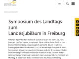 Vorschaubild: Symposium des Landtags zum Landesjubiläum in Freiburg
