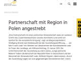 Vorschaubild: Partnerschaft mit Region in Polen angestrebt