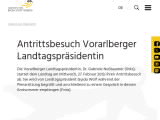 Vorschaubild: Antrittsbesuch Vorarlberger Landtagspräsidentin