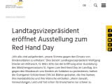 Vorschaubild: Landtagsvizepräsident eröffnet Ausstellung zum Red Hand Day