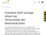 Vorschaubild: Präsident Wolf würdigt Arbeit der Personalräte des Beamtenbundes