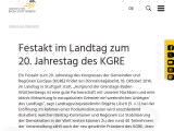 Vorschaubild: Festakt im Landtag zum 20. Jahrestag des KGRE