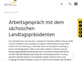 Vorschaubild: Arbeitsgespräch mit dem sächsischen Landtagspräsidenten