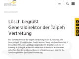 Vorschaubild: Lösch begrüßt Generaldirektor der Taipeh Vertretung