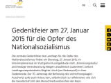 Vorschaubild: Gedenkfeier am 27. Januar 2015 für die Opfer des Nationalsozialismus