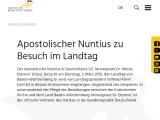 Vorschaubild: Apostolischer Nuntius zu Besuch im Landtag