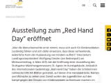 Vorschaubild: Ausstellung zum „Red Hand Day“ eröffnet