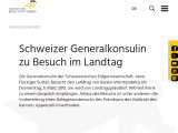 Vorschaubild: Schweizer Generalkonsulin zu Besuch im Landtag