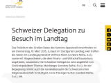 Vorschaubild: Schweizer Delegation zu Besuch im Landtag