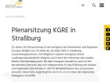 Vorschaubild: Plenarsitzung KGRE in Straßburg