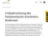 Vorschaubild: Frühjahrssitzung der Parlamentarier-Konferenz-Bodensee