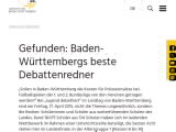 Vorschaubild: Gefunden: Baden-Württembergs beste Debattenredner
