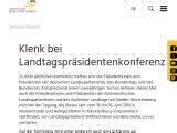 Vorschaubild: Klenk bei Landtagspräsidentenkonferenz