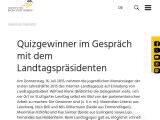 Vorschaubild: Quizgewinner im Gespräch mit dem Landtagspräsidenten