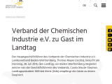 Vorschaubild: Verband der Chemischen Industrie e.V. zu Gast im Landtag