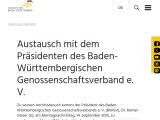Vorschaubild: Austausch mit dem Präsidenten des Baden-Württembergischen Genossenschaftsverband e. V.