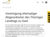 Vorschaubild: Vereinigung ehemaliger Abgeordneter des Thüringer Landtags zu Gast