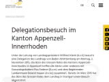 Vorschaubild: Delegationsbesuch im Kanton Appenzell-Innerrhoden