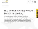 Vorschaubild: SEZ-Vorstand Philipp Keil zu Besuch im Landtag