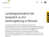 Vorschaubild: Landtagspräsident bei Gespräch zu EU-Gesetzgebung in Brüssel