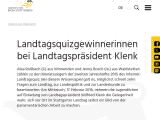 Vorschaubild: Landtagsquizgewinnerinnen bei Landtagspräsident Klenk