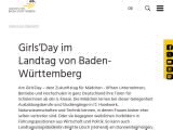 Vorschaubild: Girls’Day im Landtag von Baden-Württemberg