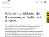Vorschaubild: Parlamentspräsidenten der Bodenseeregion treffen sich in Zürich