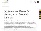 Vorschaubild: Armenischer Pfarrer Dr. Sardaryan zu Besuch im Landtag