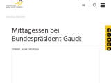 Vorschaubild: Mittagessen bei Bundespräsident Gauck
