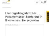 Vorschaubild: Landtagsdelegation bei Parlamentarier- konferenz in Bosnien und Herzegowina