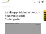 Vorschaubild: Landtagspräsidentin besucht Kinderspielstadt Stutengarten