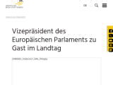 Vorschaubild: Vizepräsident des Europäischen Parlaments zu Gast im Landtag