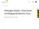 Vorschaubild: "Refugee Radio" interviewt Landtagspräsidentin Aras
