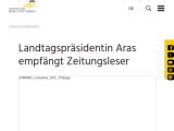 Vorschaubild: Landtagspräsidentin Aras empfängt Zeitungsleser