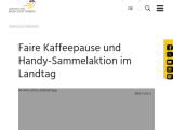 Vorschaubild: Faire Kaffeepause und Handy-Sammelaktion im Landtag