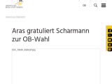 Vorschaubild: Aras gratuliert Scharmann zur OB-Wahl