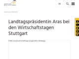 Vorschaubild: Landtagspräsidentin Aras bei den Wirtschaftstagen Stuttgart