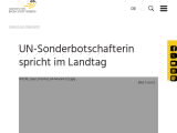 Vorschaubild: UN-Sonderbotschafterin spricht im Landtag